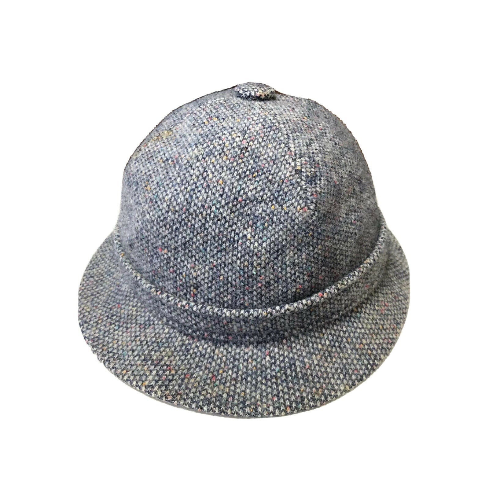 Vintage Kangol Grey ENGLAND MADE Herringbone Tweed Wool  display picture 3