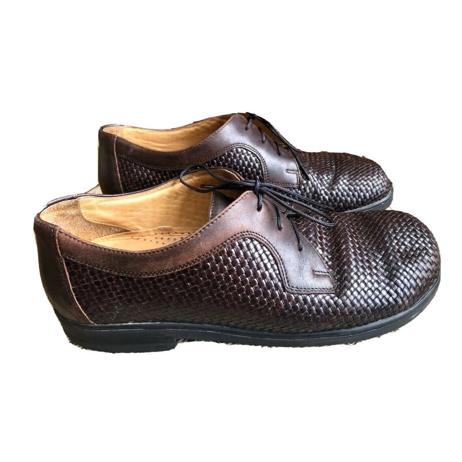 Quality Mens Brown Woven Leather Highlander Germany Shoes  display picture 3