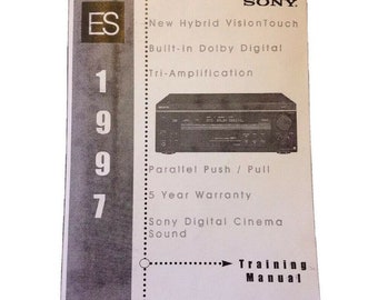 SONY ES 1997 Training Manual Receivers Cd Players Digital Analog Recorders