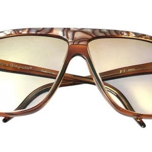 Vintage 1980&#39;s DESIGNER LAURA BIAGIOTTI Oversize Sunglasses P7-249L Brown