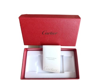 Cartier Red Glasses Sunglasses Cardboard Box Presentation Case w/Guarantee Book