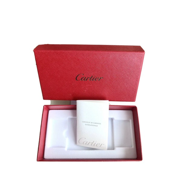 Cartier Red Glasses Sunglasses Cardboard Box Presentation Case w/Guarantee Book