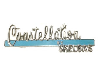 Vtg 1950's Constellation By Skelgas Emblem For Stove Mid Century Atomic Cosmic
