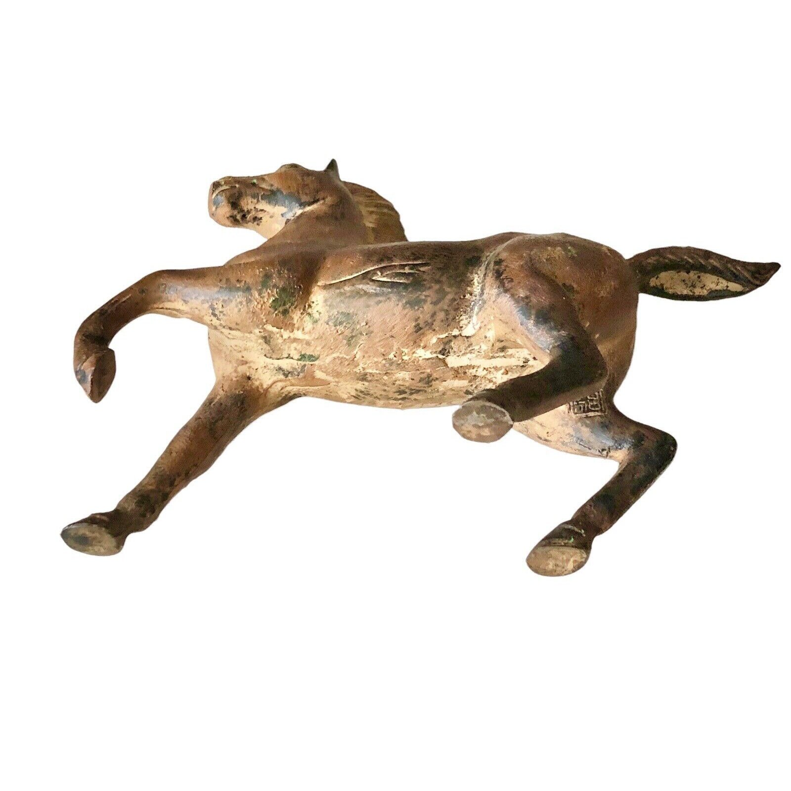 Japanese Cast Iron Horse SIGNED Figure Statue Heavy Etsy