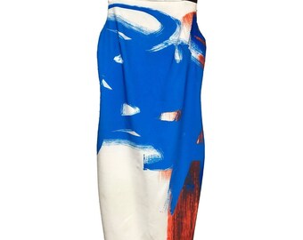 MILLY  Women's Modern Abstract-Print Lou Lou Sheath Dress SZ 4