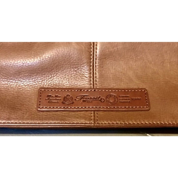 Vintage Dark British Tan Leather FOSSIL Quality H… - image 4