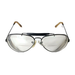 Vintage B&L RAY-BAN Black Aviator Sunglasses Eyeglasses 62[]14
