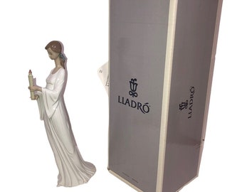 Lladro Porcelain Figure Light & File 6376 Excellent Condition W/Box