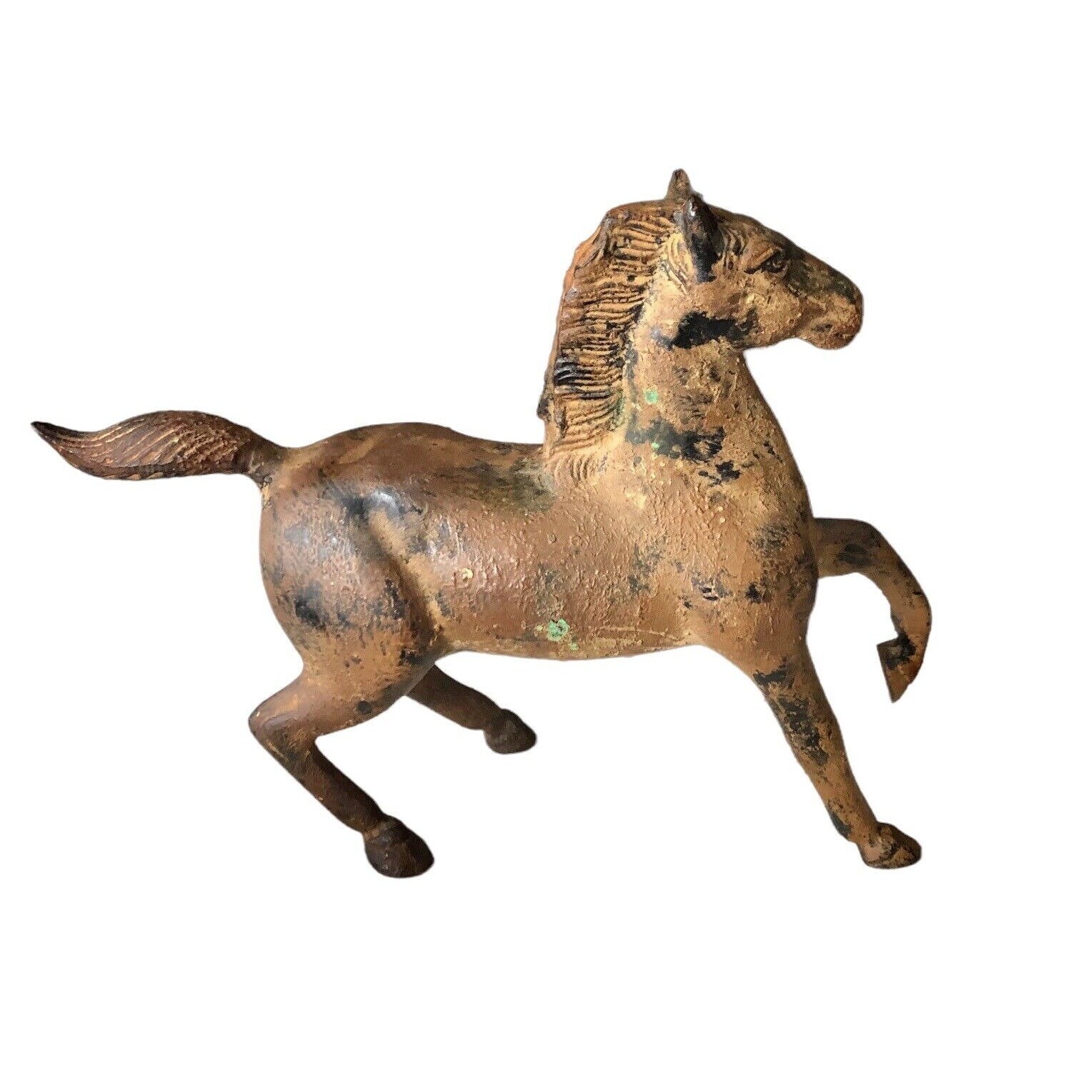 Japanese Cast Iron Horse SIGNED Figure Statue Heavy Etsy