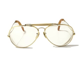 Vintage B&L RAY BAN Gold Filled Outdoorsman Aviator Eyeglasses 62[]14mm
