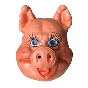 CESAR PIG 80 Scary Rubber Latex Adult Full Mask Horror Halloween Costume