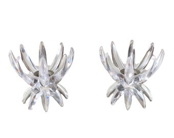 Acrylic Lucite Clear Candlesticks Friedel Ges Gesch Germany Candle Holders MCM