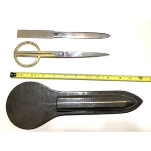 VTG Hot Dropped Forged Steel Scissors Letter Opener SET United ITALY