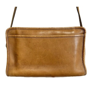 Vtg Coach Swagger Bag Tan Leather 9820 Crossbody Shoulder Handbag Purse 1980’s