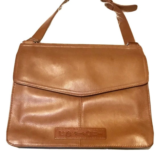 Vintage Dark British Tan Leather FOSSIL Quality H… - image 3