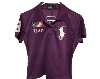 Ralph Lauren Polo Shirt Big Pony Custom Fit Boys XL United States Embroidered #3