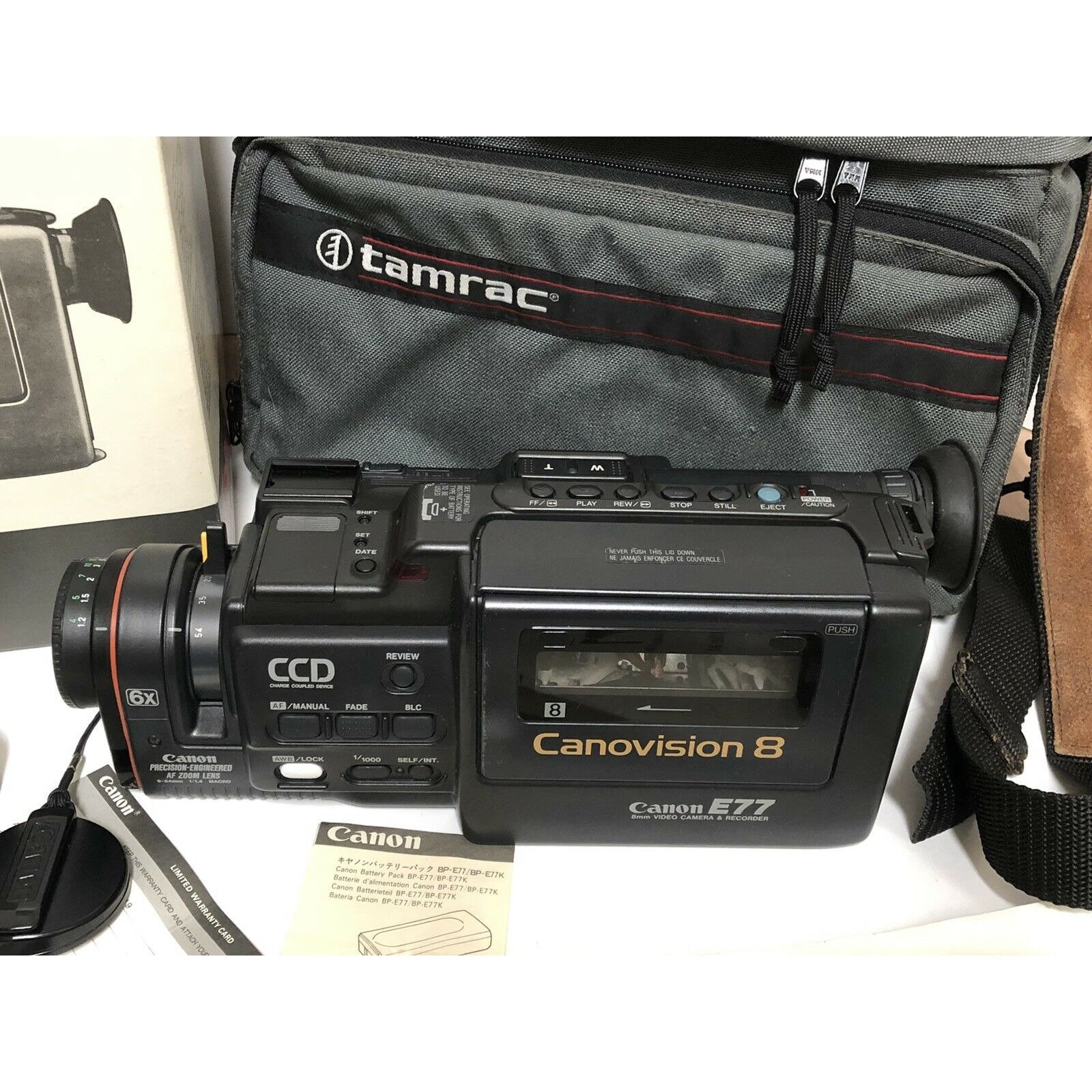Canon Canovision 8 Model E77 Video Camera Recorder WITH ORIGINAL