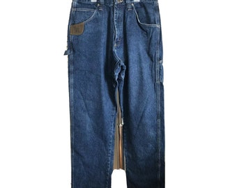 Mens Wrangler Riggs Workwear Carpenter Relaxed Fit Jeans Pants Sz 34 X 35