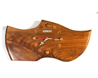 PELLA KLOK Clock Mid century Wood Clog Scandinavian Style Shoe