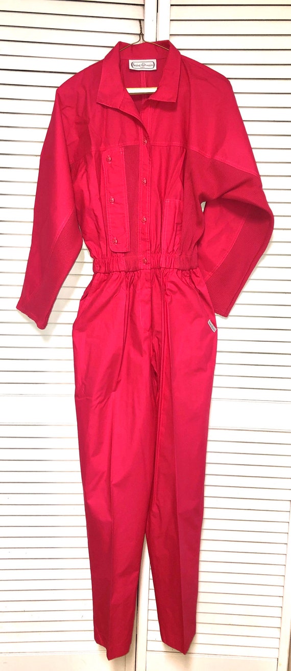 Vintage Pink Fuschia Saint Germain body Jump Suit