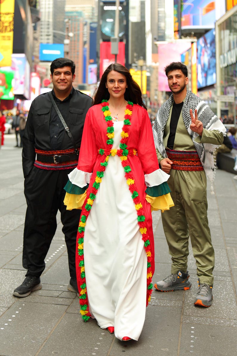 Kurdish Traditional Dress Red Women's Dress , Traditional Dress ...