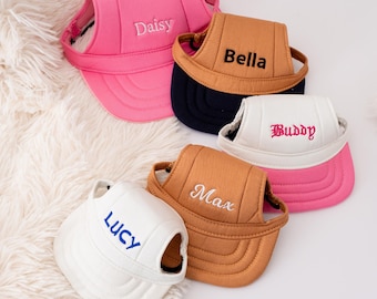 Embroidered Name Hats for dog, Pet Travel Hat