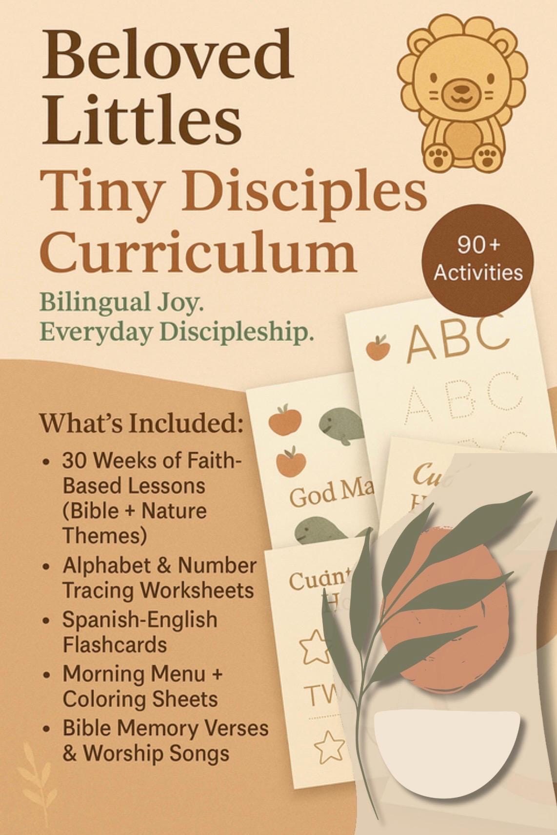 Bilingual Christian Preschool Curriculum 30 Week Homeschool Curriculum
