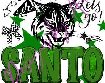 Santo Wildcats PNG/Sublimation Digital Image