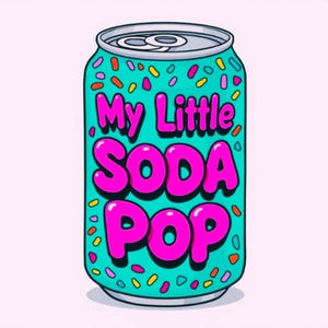 KPop Demon Hunters My Little Soda Pop holographic sticker, water resistant