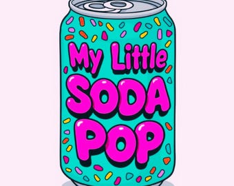 KPop Demon Hunters My Little Soda Pop holographic sticker, water resistant