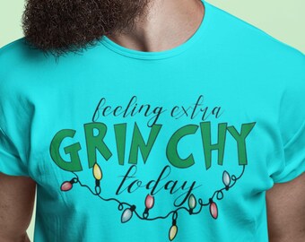 Grinchy Holiday T-shirt, Funny Christmas Shirt, Festive Graphic Tee, Unisex Apparel, Holiday Party Top