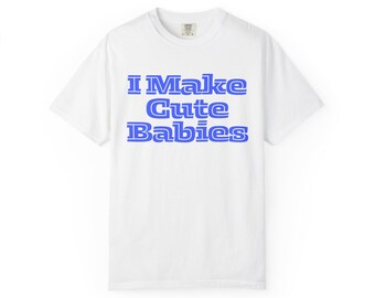 かわいい赤ちゃんを作るTシャツ おもしろパパシャツ 新米パパへのギフト 父の日シャツ 妊娠発表Tシャツ かわいい赤ちゃんメーカーシャツ