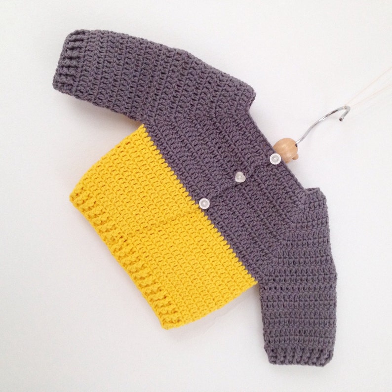 Crochet Newborn Sweater Pattern PDF Instant Download