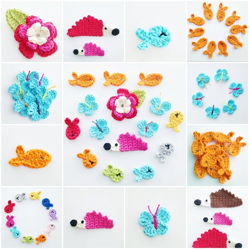 Crochet Appliques Ebook PDF Instant Download Etsy