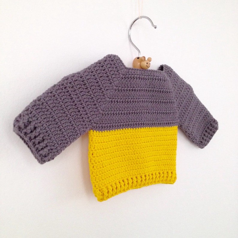 Crochet Newborn Sweater Pattern PDF Instant Download