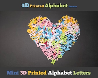 3D Printed Alphabet Letters A-Z & 0-9 | Colorful Craft Letters | Scrapbooking, Book Binding, DIY Name Letters | Multiple Fonts | Crazy Glue