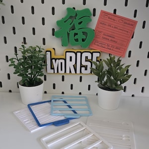 Juego de 12 plantillas para notas adhesivas sin borde + portanombres personalizado + portanotas