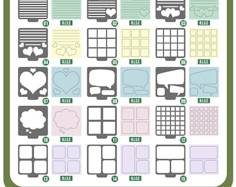 Sticky Note Stencil STL Files with Border – 3D Printing Templates for DIY Makers and Designers