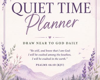 Christian Quiet Time Journal | Daily Bible Study Planner | Printable ...