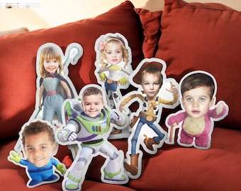 Disney Toy Story Custom Face Pillow, Personalized Buzz Lightyear Woody Jessie Plush, Custom Toy Story Kids Gift
