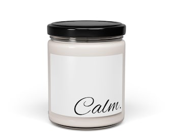 Calm Scented Soy Candle | Aromatherapy Candle for Relaxation, Birthday Gift, Home Decor, Mindfulness, Self-Care