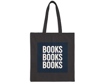 Books Lover Cotton Canvas Tote Bag, Eco-Friendly Book Tote, Literary Gift, Reading Bag, Library Tote, Bookish Accessories