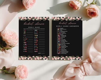 Bridal Shower Emoji Game Printable, Wedding Shower Icebreaker Activity, PDF Instant Download