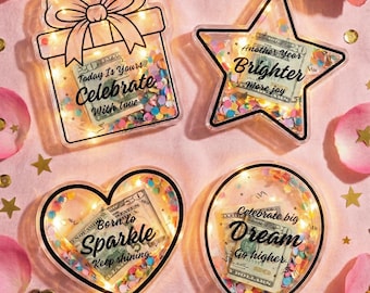 DIY Shaker Card Bundle | Glow-in-the-Dark Stars & Butterfly Heart | Money Gift Holder | Birthday Gift Card Packaging, Printable PDF