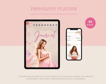 Pregnancy Planner & Journal, Baby Book Milestone Album, Maternity Gift, Baby Shower Present for New Mum