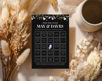 Find the Guest Bingo Bridal Shower Game | Wedding Icebreaker PDF Download