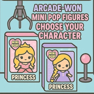 Arcade Bitty Pop! Mini Funko Vinyl Figure: Aurora or Rapunzel