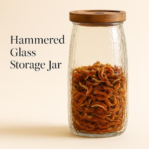 Tall Glass Jar with Wooden Lid – Kitchen Storage