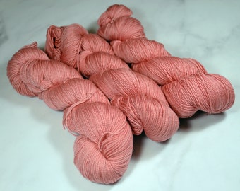 Naturally Dyed Pink Sock/Fingering Superwash Merino Silk Yarn