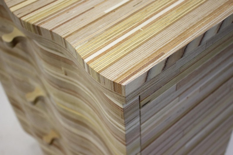 Chest of Drawers Made of Stacked Plywood and Mdf Etsy